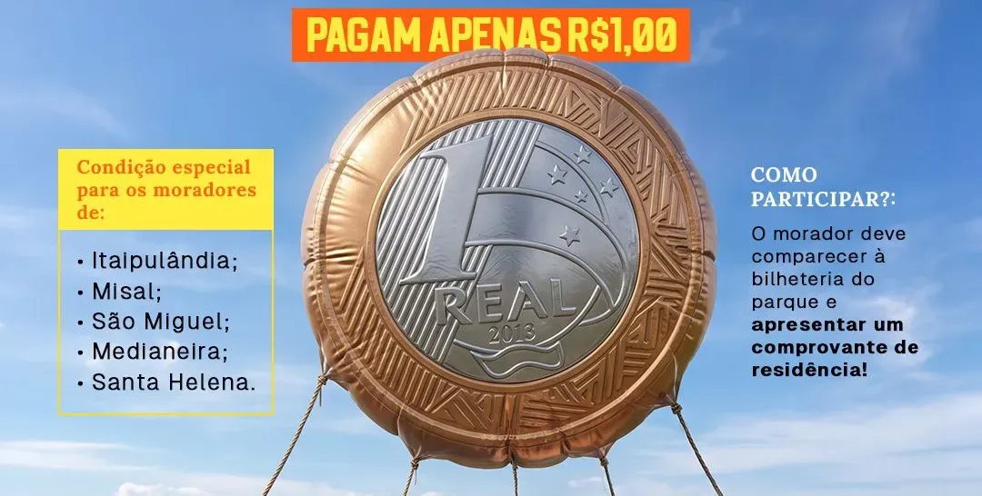 INGRESSO 1 REAL 