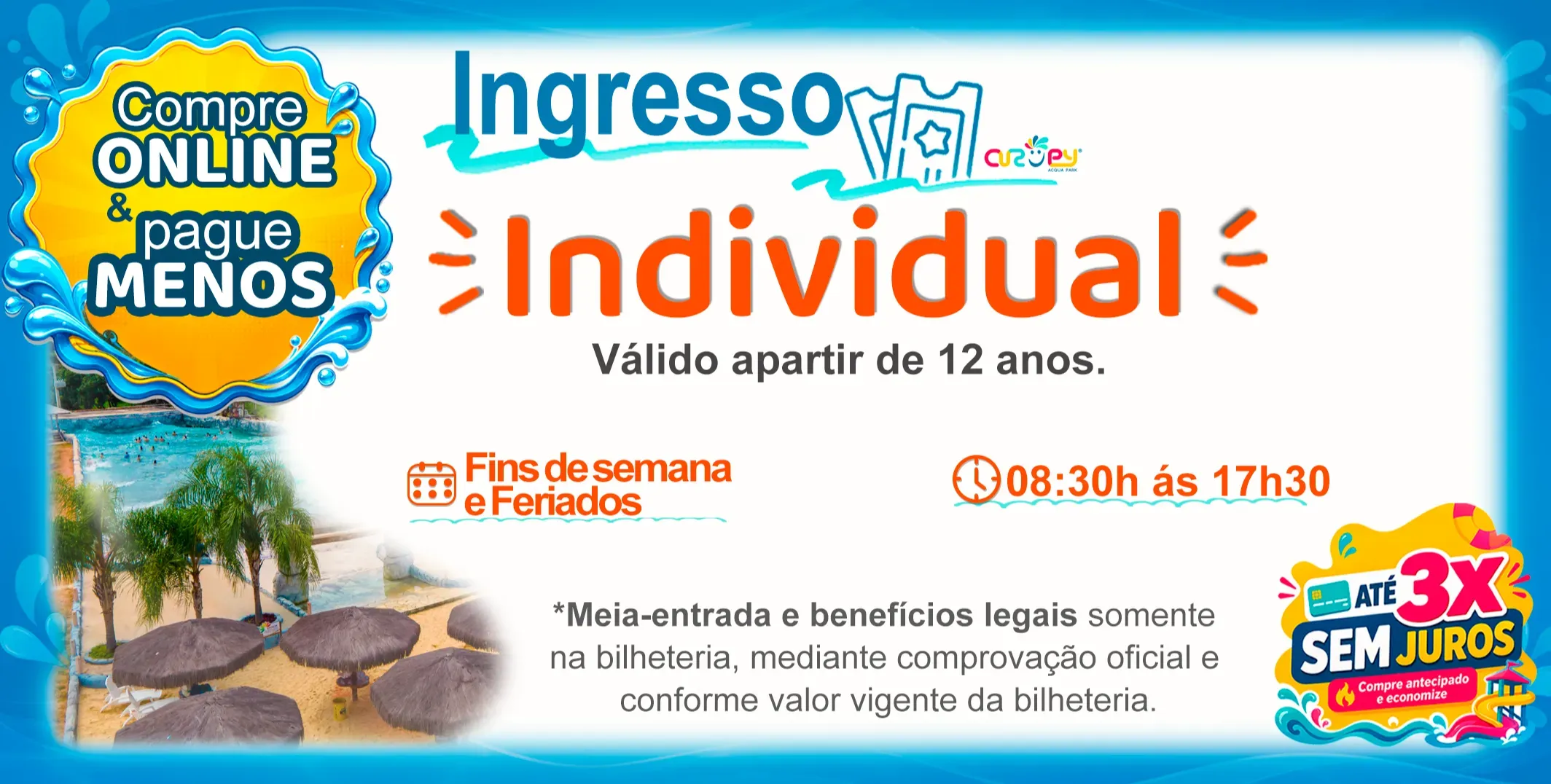 DAY USE - FINAL DE SEMANA E FERIADOS