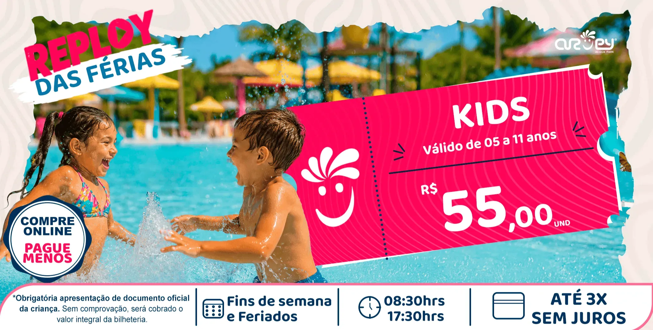 DAY USE - KIDS - FINAL DE SEMANA E FERIADOS