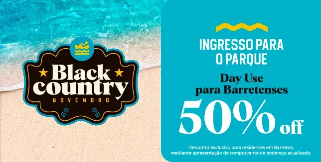 Ingresso Black Country - Barretense 50% OFF